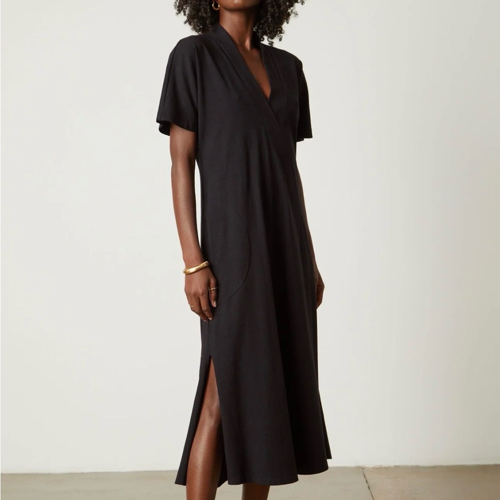 Black Midi Dress- Velvet by Graham and Spencer
